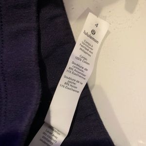 navy blue cotton lulu shorts